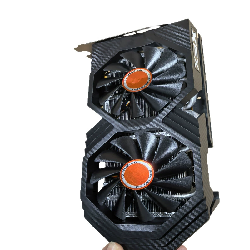 Видеокарта (XFX) RX 580 8 ГБ, двухвентиляторная Black Wolf edition