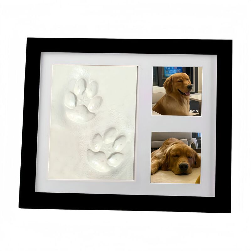 Cross-Border Pet Hand and Foot Print Photo Frame Baby Ink Pad Baby Hand and Foot Print DIY Picture Frame Hollow Baby One-Year-Old Foot Print