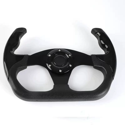 Car Modification Pu Universal New Model Steering Wheel for Competitive Games, Go-Kart 13-Inch 320mm Racing-Style Steering Wheel (Steering wheel) - jg-8989-black