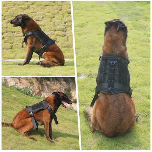 Pet Harness Dog Tactical Harness Nylon Traction Rope Vest Clothes Outdoor Military Dog Training Harness Wholesale
