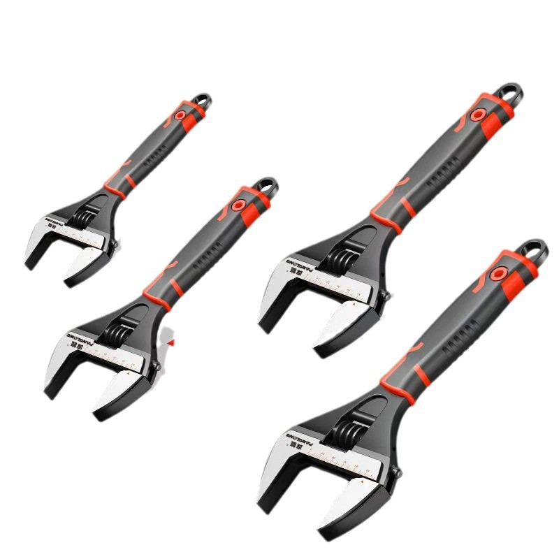 Llave móvil de apertura grande, baño multifuncional, boca viva, herramienta de llave universal, placa de tuerca de fregadero universal