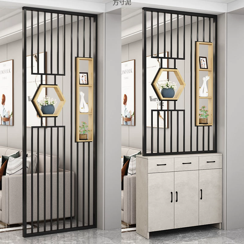 Железный экран перегородка гостиной крыльцо светлая и роскошная металлическая решетка современная минималистская полая отделка