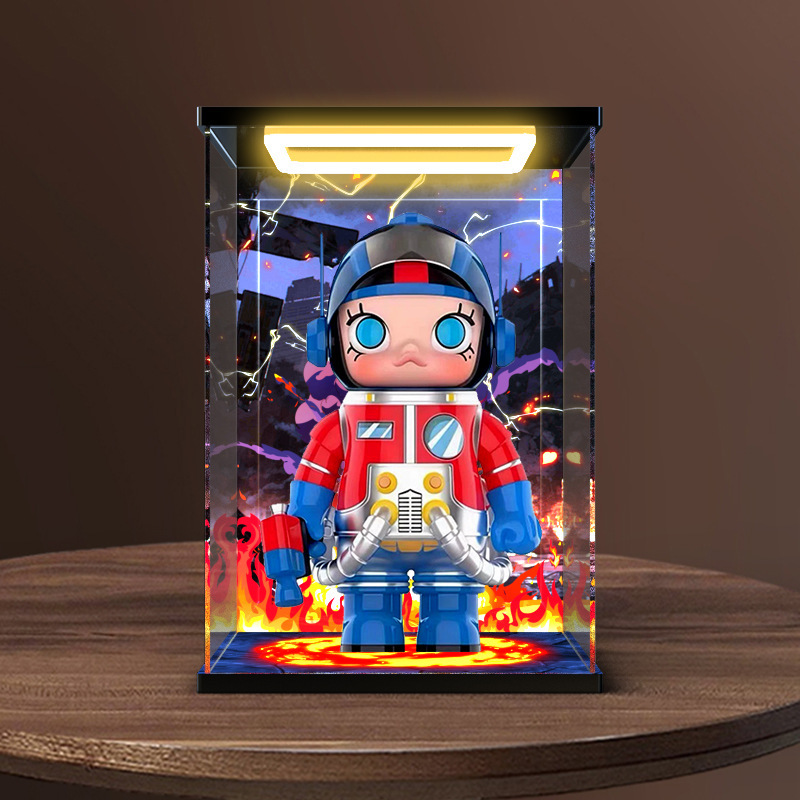 Popマート適用バブルマットモリー400% オプティマスプライムハンドリターンライトアクリル収納ボックス|undefined