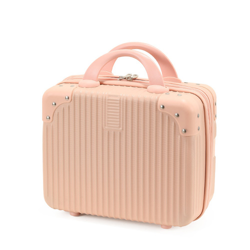 Vintage 14-inch makeup box, mini travel bag, small suitcase, gift, password travel case, storage makeup pouch