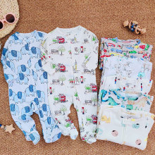 婴儿包脚连体衣欧美宝宝a类爬服新生儿长袖双头拉链哈衣童装衣服