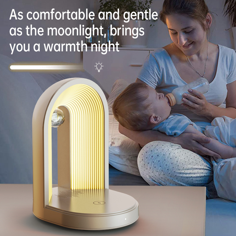 Lampe de chevet décorative nordique, veilleuse, cadeau créatif, chargement sans fil, Bluetooth_voghion.com