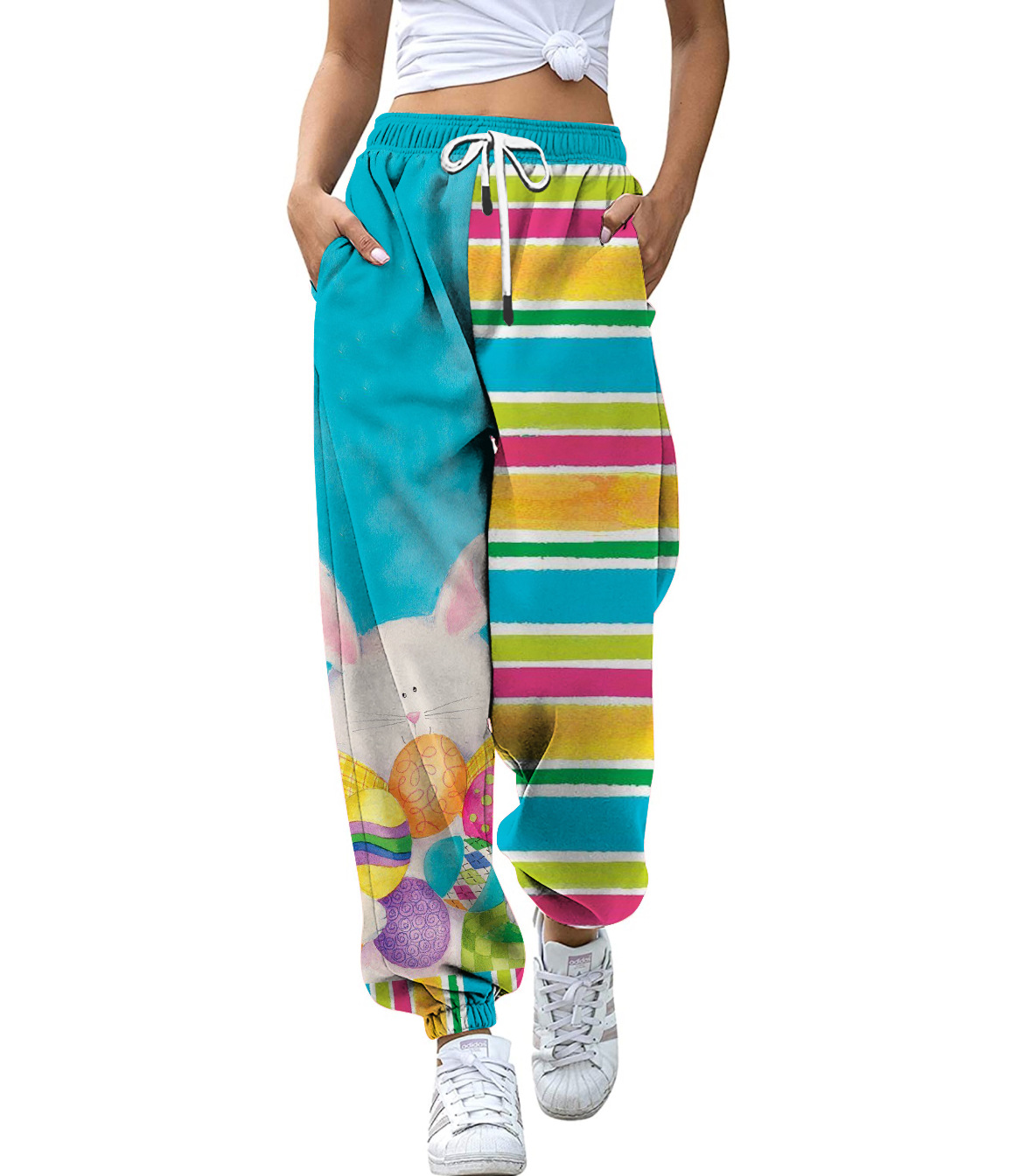 Printing Design Fashion Style Women's Fashion Rabbit Polyester Printing Active Bottoms Casual Pants