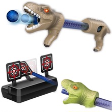 跨境亞馬遜恐龍空氣動力槍帶燈光音樂軟彈兒童游戲射擊對戰玩具槍