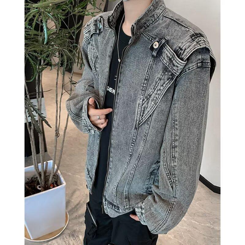2024 Spring Autumn Cool Men Ins High Street Brand Harajuku Style Korean Version Trendy Loose Jacket_mkmklike.com