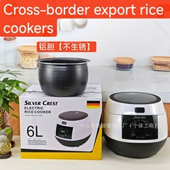 跨境新款智能触屏6L电饭煲家用多功能大容量预约定时电饭锅批发