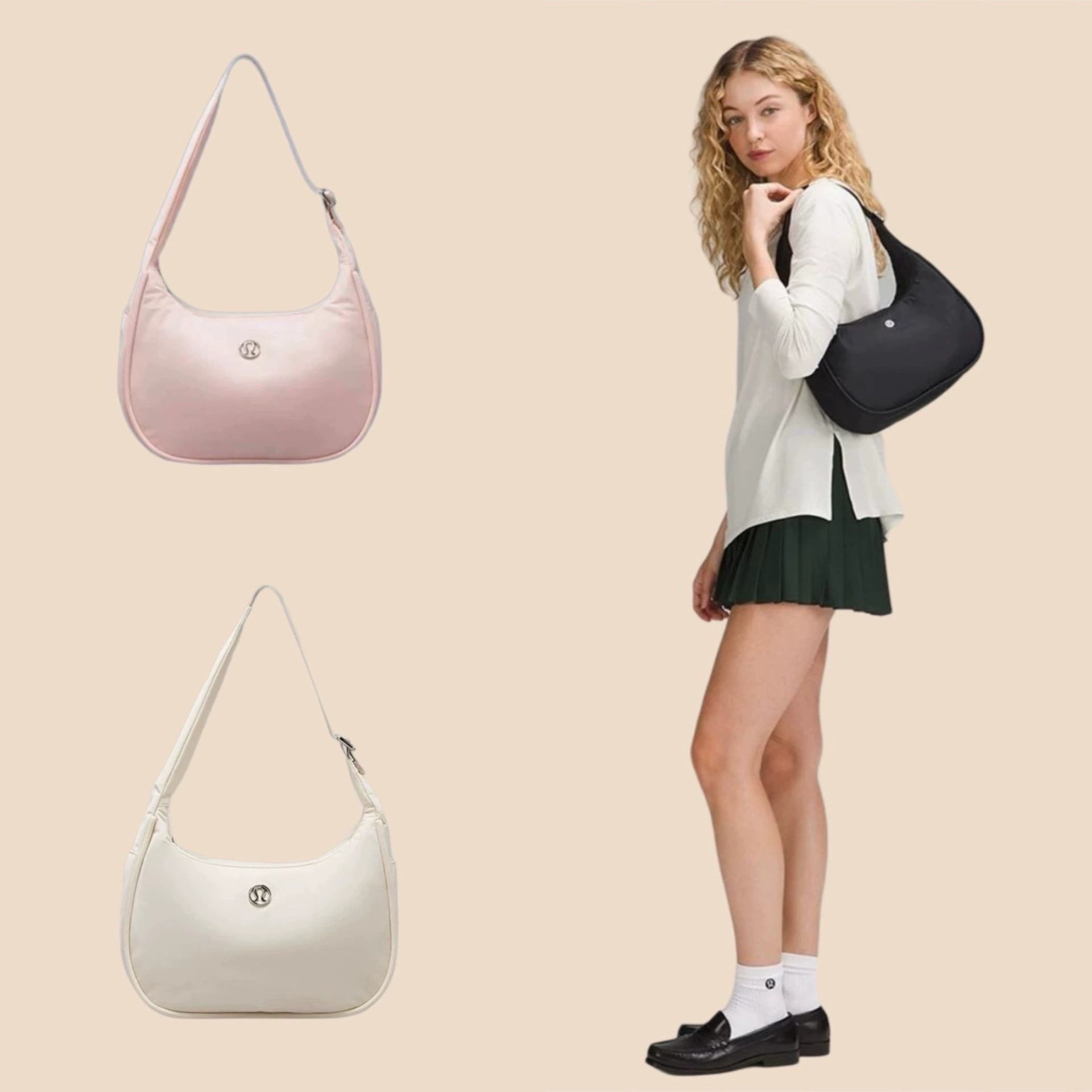 Граница-переход прилив lululemon мини-сумка через плечо 4L сумка через плечо подмышка пельмени мешок роговая сумка