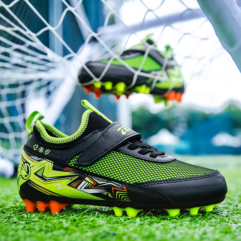 Children's Football Shoes, Men's Short-Spiked Velcro Training Shoes, Non-Slip and Wear-Resistant Competition Shoes