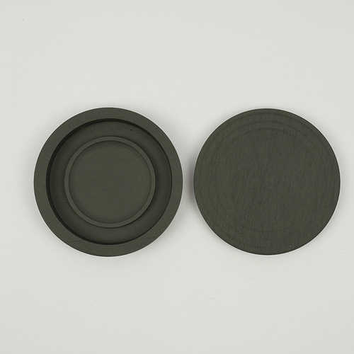 Directly from the manufacturer, four-inch ink sea ribbed inkstone with a diameter of 10cm, a simple round inkstone with a cover, is used for calligraphy in the study room.