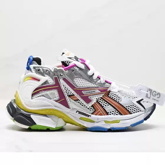 Putian Shoes Pure Original High Luxury Paris Runner Dad Shoes 7Th Generation Sports Shoes Distressed Retro Men's and Women's Trendy Lace-Up Shoes
