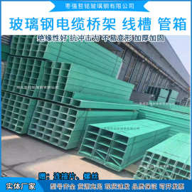 定制玻璃钢槽式电缆桥架阻燃防火大跨距梯架支持CAD图纸