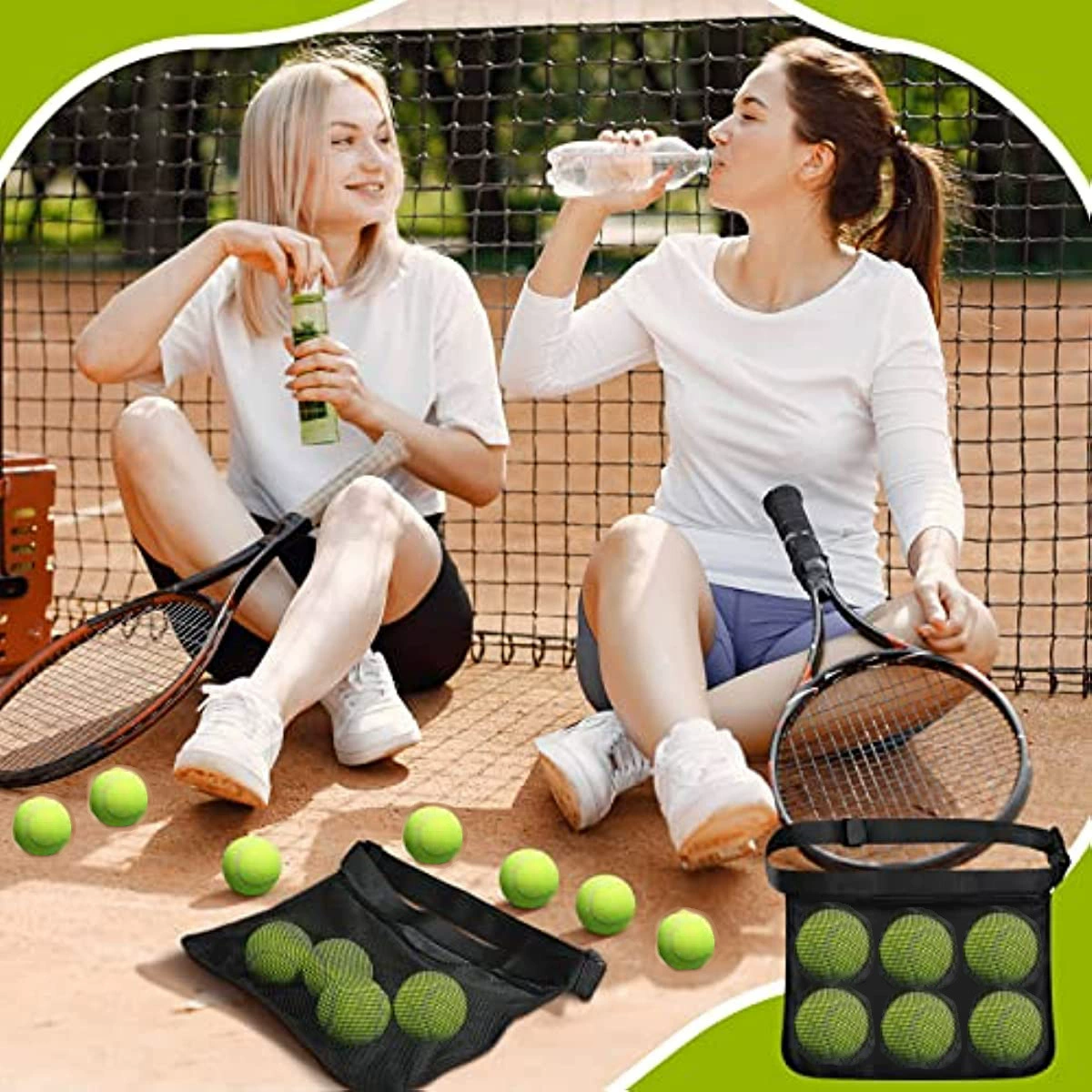 Tennis handheld mesh bag, storage bag for table tennis, Amazon