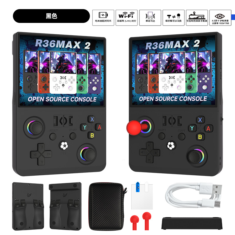 Consola de Juegos Portátil Retro de Código Abierto R36max2 de 4.0 Pulgadas R36S Pantalla HD