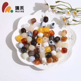 亚克力大孔珠子挂件装饰扣配件中国风新中式吊钟配饰散珠饰品纽扣