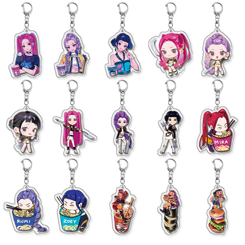 Acrylic blue keychain