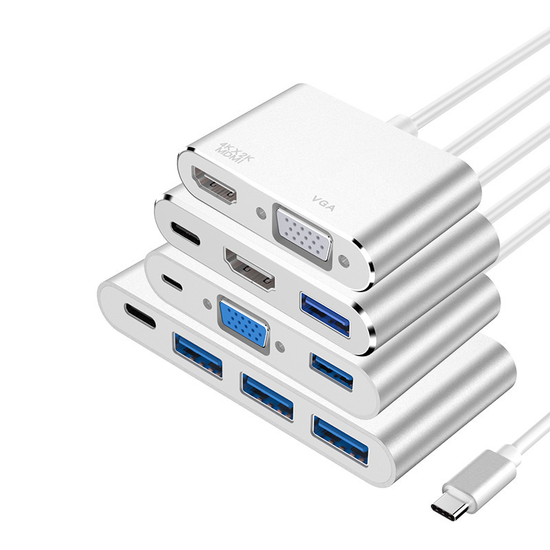 Type-c docking station USB-C to HDMI/VGA four-in-one docking station HUB HUB external monitor Type-c docking station USB-C to HDMI/VGA four-in-one docking station HUB HUB external monitor