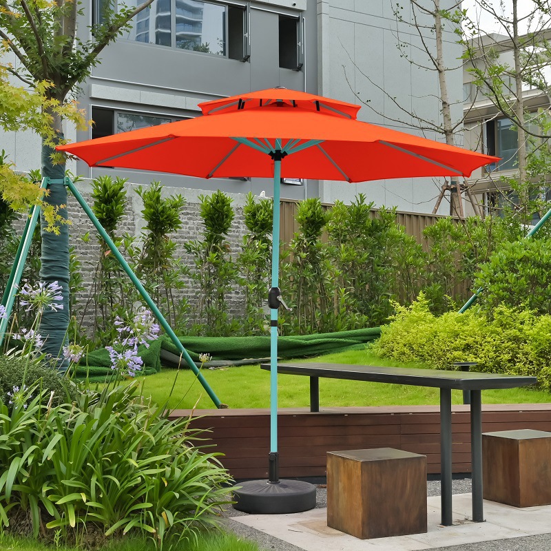 2.7 Mihu paraguas azul barra paraguas al aire libre patio café terraza jardín lámpara solar paraguas villa pabellón image 34