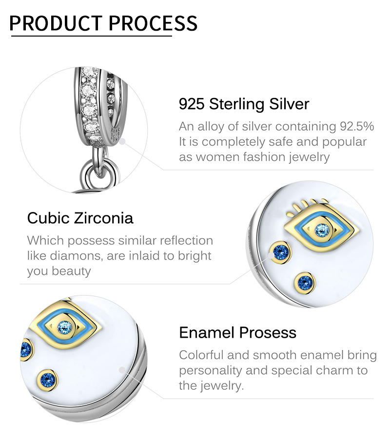 Title 4, S925 Sterling Silber Tropfen Kleber Einfaches A...