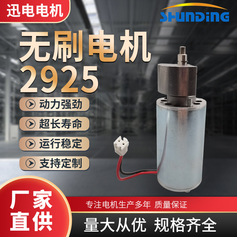 2925无刷电机马达微型直流减速电机瑜伽振动棒电动电机泡沫轴电机