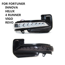 FOR FORTUNER流光轉向LED后視鏡罩燈INNOVA后視蓋燈VIGO后鏡罩燈