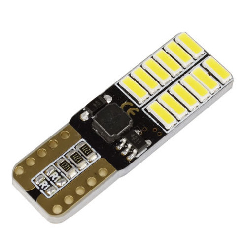 Nuevo resalte T10 ancho luz decodificación 24smd resalte 4014 voltaje amplio corriente constante led coche CANbus