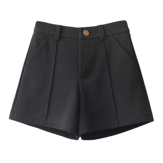 Shorts Women's High Waist Suit Wide Leg A- shaped Pants 2025 Summer New Korean Style Slim Look Loose Casual Pants Ins Hot Pants Trendy