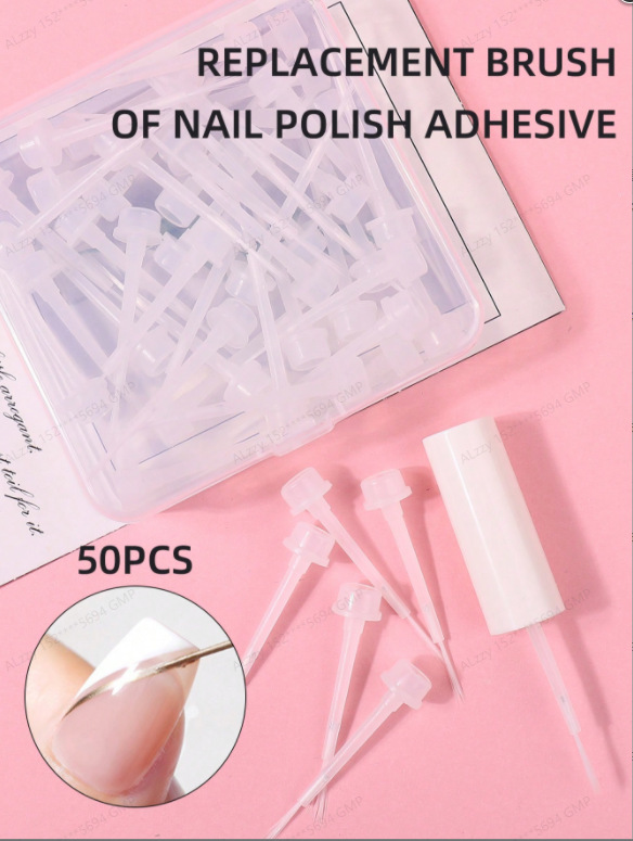 Nueva manicura con mango desechable cabeza plana cepillo de aceite de uñas desmontaje conveniente manicura herramienta desechable especial traje