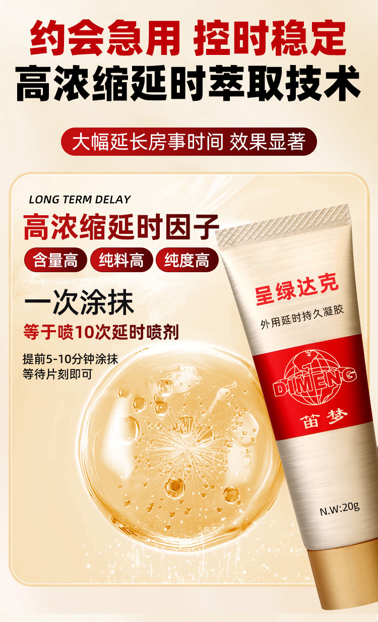 Dyclonine Delay Cream Diamond Gold 20g External Use Ointment — detail image 11