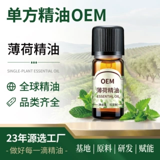 定制薄荷精油厂家供应薄荷油清凉植物植物蒸馏薄荷单方精油加工