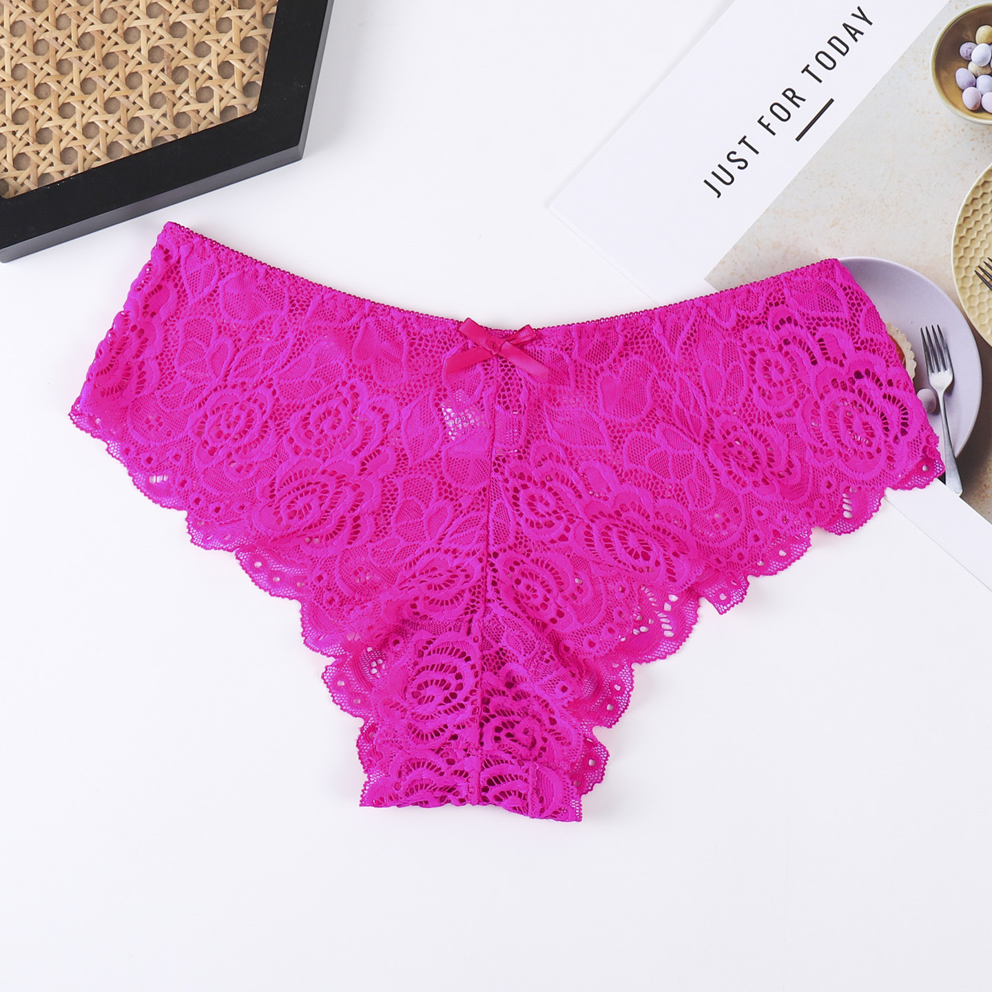 Damas 2025 nuevo encaje Jacquard sexy puro transpirable piel ligera alta elástica ropa interior al por mayor