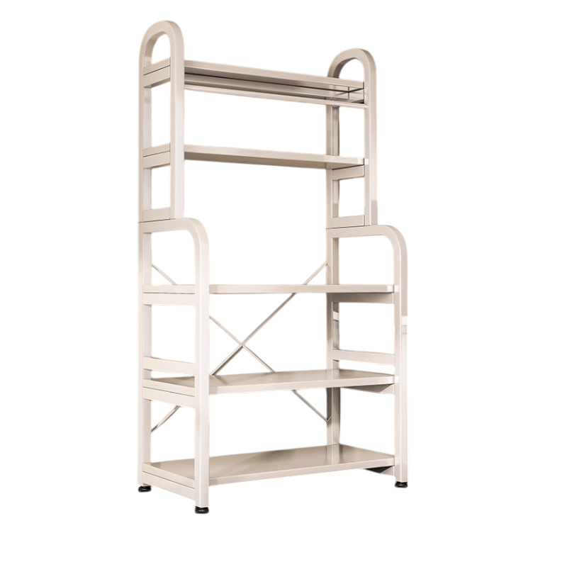 Estante de almacenamiento de cocina integrado contra la pared estante de almacenamiento multicapa gabinete multifuncional estante de almacenamiento de microondas estante de piso