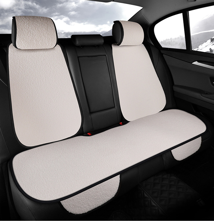 New winter teddy velvet warm car seat cushion fleece-lined thickened non-slip tie-free universal small waisted car seat cushion