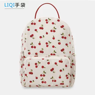 跨境亚马逊背包定制 个性碎花彩绘 数码印花3D双肩包学生包休闲包