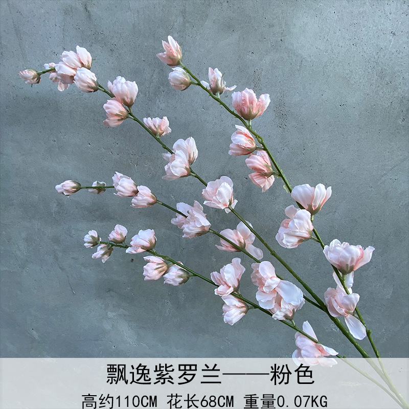 Nueva línea de golondrinas voladoras violetas, decoración de salón de bodas, techo de flores de seda, materiales de flores, flores altas, flores falsas