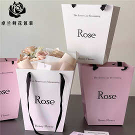 卓兰2025七夕情人节新款T型手提袋礼品袋ins礼物手拎袋花束包装袋