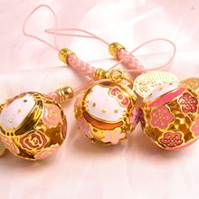 KT凯帝猫御守清水寺樱花铃铛挂饰镂空铜铃DIY饰品配件手机挂件