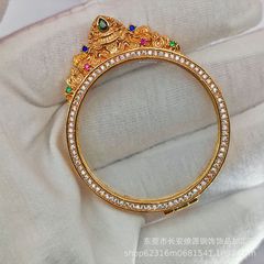 新款六字真言纯铜唐卡外壳嘠乌盒圆形唐卡镶嵌绿松石吊坠男女通用