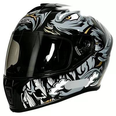 Motosiklet kaskı (dəbilqə) — all seasons, safety helmet for riding - golden-tiger-tea-mirror-s-55-56
