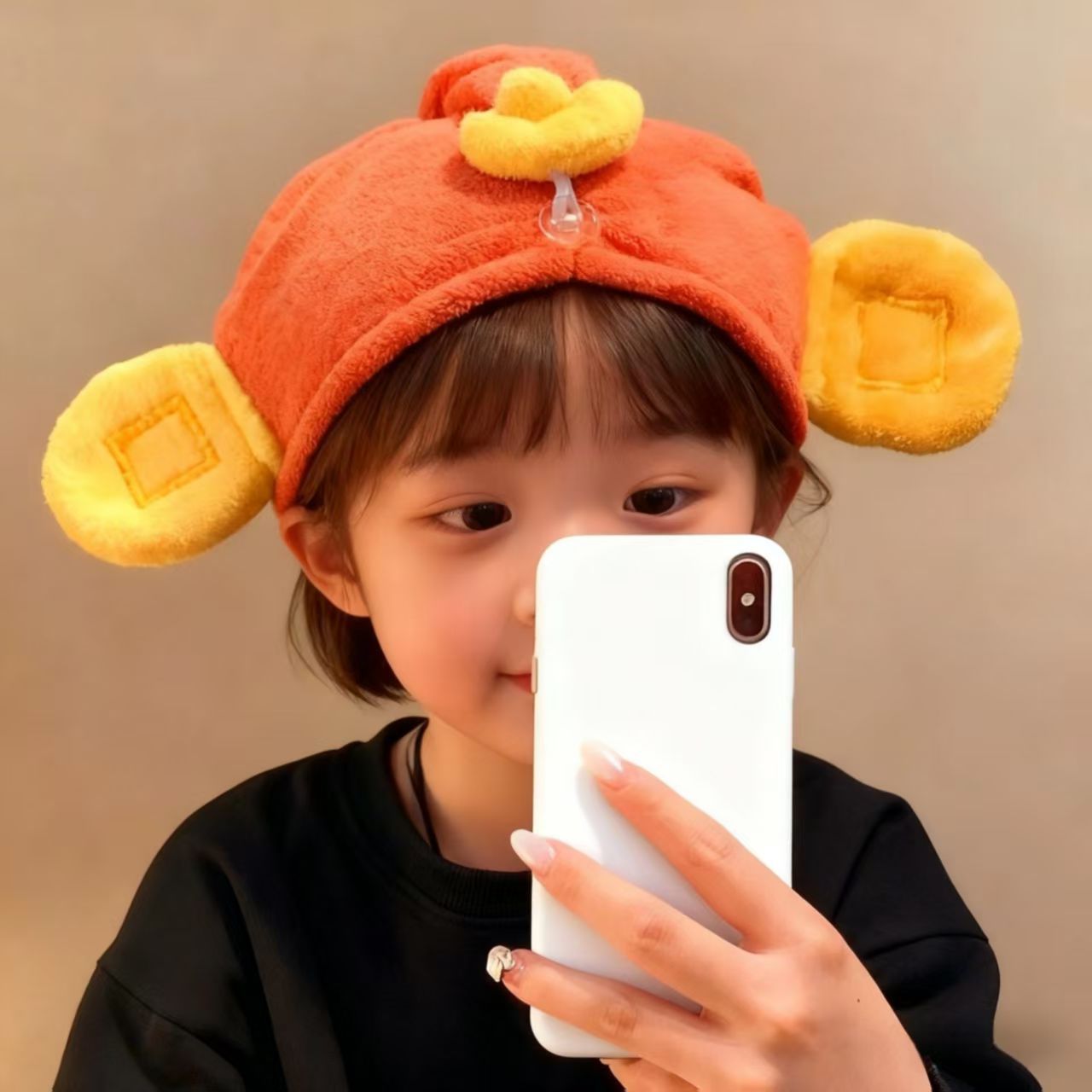 New Fortune God Yuanbao Hair Cartoon Bath Headscarf Thickened Absorbent Quick-Dry Head Wrap Student Dormitory Towel_voghion.com