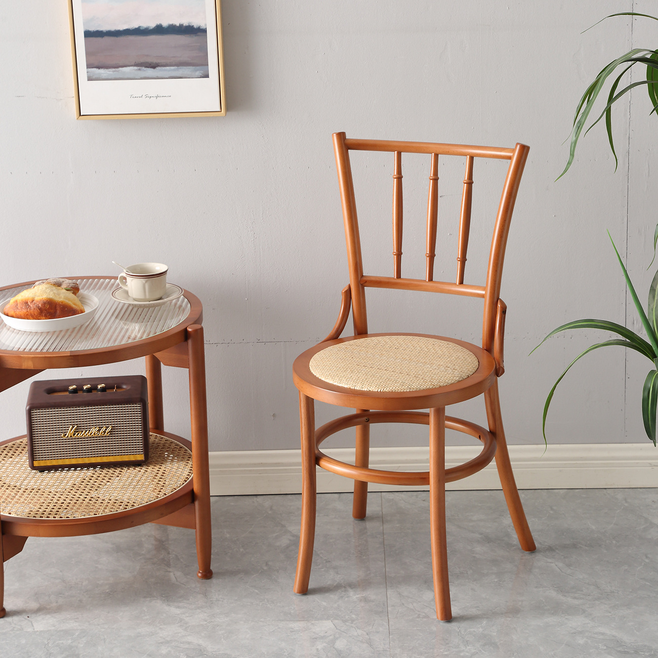 3胡桃色藤坐板2