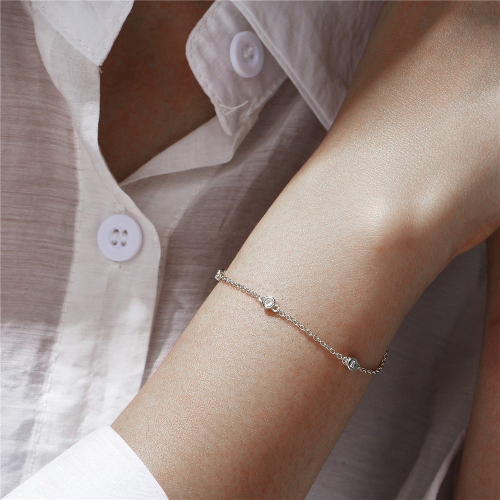 Simple Style Geometric Sterling Silver Plating Bracelets display picture 9