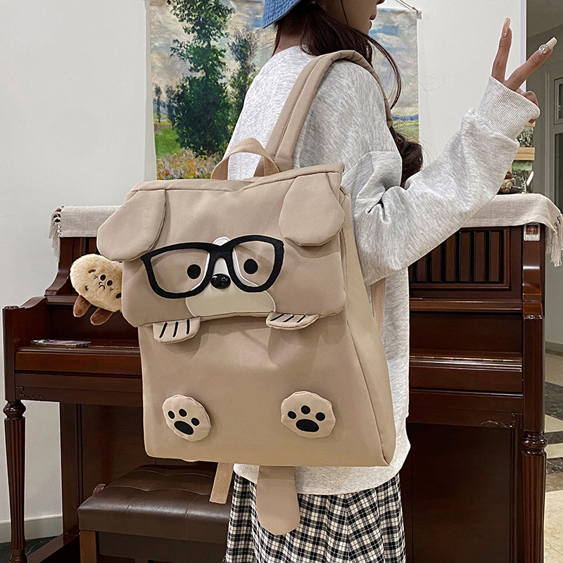 クロスボーダーかわいい醜い猫スクールバッグニッチ漫画シャム猫大容量バックパックノートブックバックパック学生