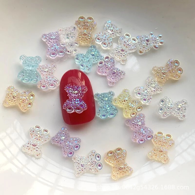 Cute Animal Resin Bear Ornaments DIY Fashion Nail Art Decoration Art Design Clothing Decoration Crafts Wholesale Cute Animal Resin Bear Ornaments DIY Fashion Nail Art Decoration Art Design Clothing Decoration Crafts Wholesale