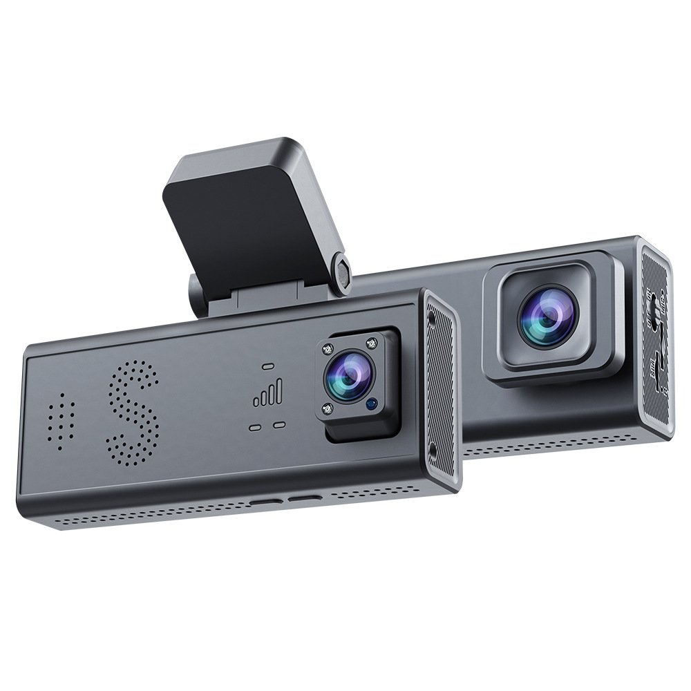 SECTEC HD GPS Car Monitoring Camera Binocular Panoramic Infrared Night Vision Dashcam (Vehicle camera) - st-cc09-gps-european-version