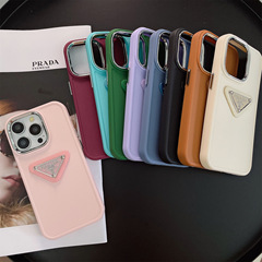 新作トレンドブランド肌触りP家三角ロゴ17Pro対応Apple 14promaxスマホケースiPhone13男女兼用