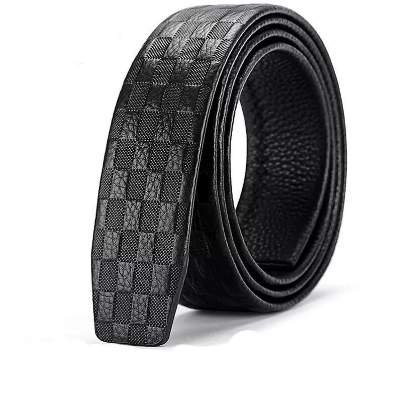 皮带男不带头自动扣腰带无头牛皮带男士无扣裤带条宽腰封头层牛皮